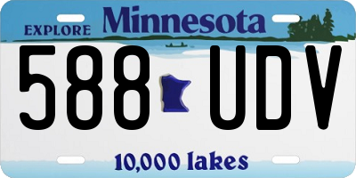 MN license plate 588UDV