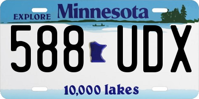 MN license plate 588UDX