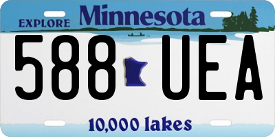 MN license plate 588UEA