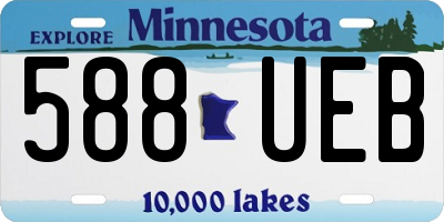 MN license plate 588UEB