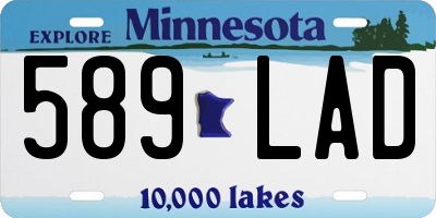 MN license plate 589LAD
