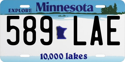 MN license plate 589LAE