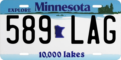 MN license plate 589LAG