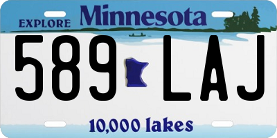 MN license plate 589LAJ