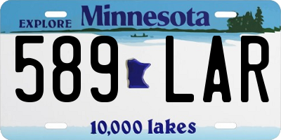 MN license plate 589LAR