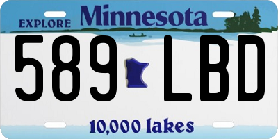 MN license plate 589LBD