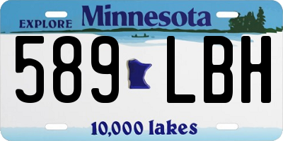 MN license plate 589LBH