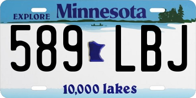 MN license plate 589LBJ
