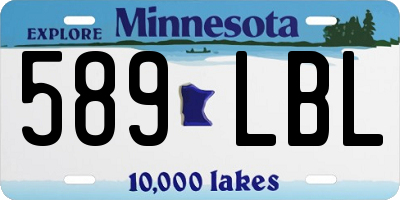 MN license plate 589LBL