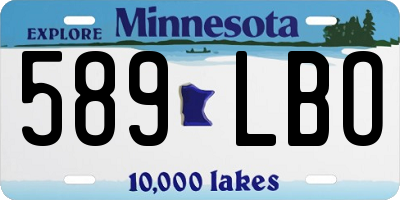 MN license plate 589LBO