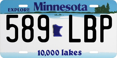 MN license plate 589LBP