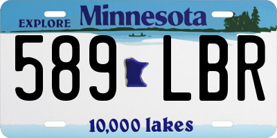 MN license plate 589LBR