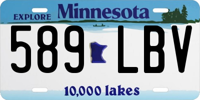 MN license plate 589LBV