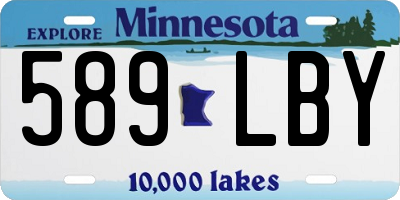 MN license plate 589LBY
