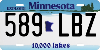 MN license plate 589LBZ