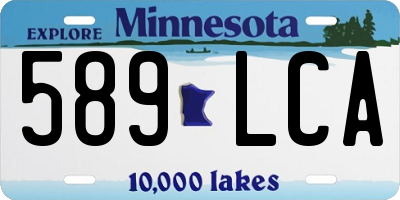 MN license plate 589LCA