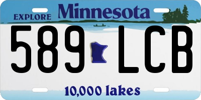 MN license plate 589LCB