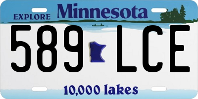 MN license plate 589LCE