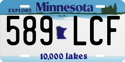 MN license plate 589LCF