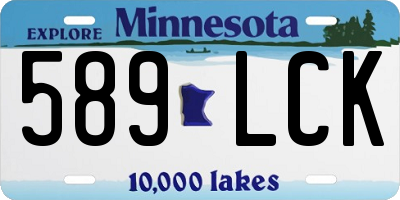 MN license plate 589LCK