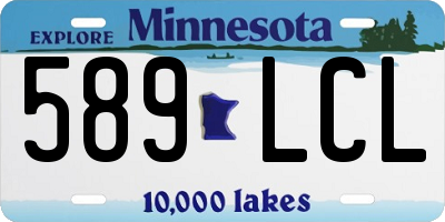 MN license plate 589LCL