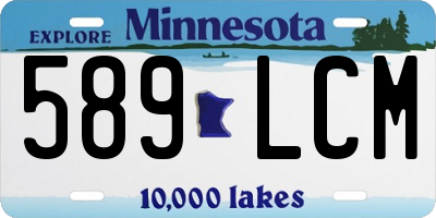 MN license plate 589LCM