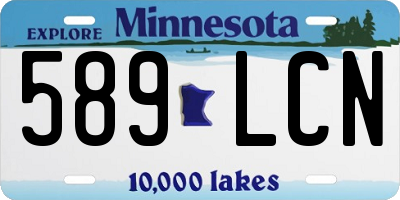 MN license plate 589LCN