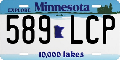 MN license plate 589LCP