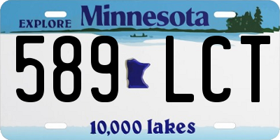 MN license plate 589LCT