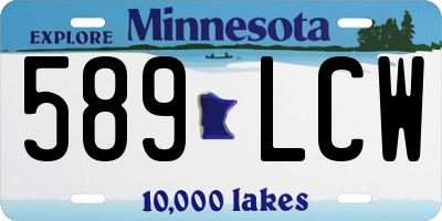MN license plate 589LCW