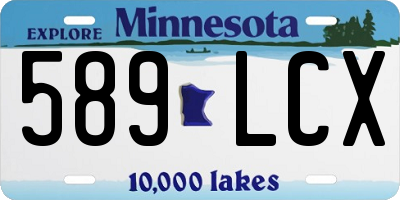 MN license plate 589LCX