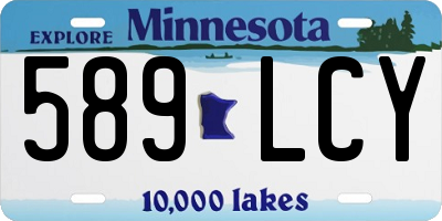 MN license plate 589LCY