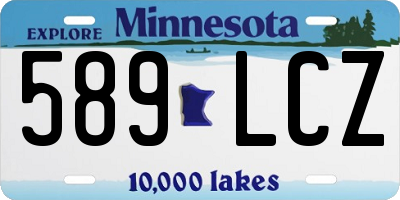 MN license plate 589LCZ