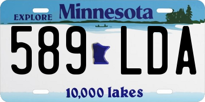 MN license plate 589LDA