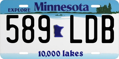 MN license plate 589LDB