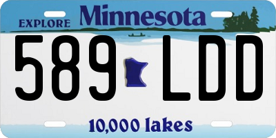 MN license plate 589LDD