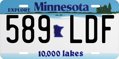 MN license plate 589LDF