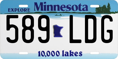 MN license plate 589LDG