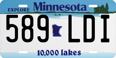 MN license plate 589LDI