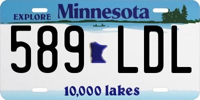 MN license plate 589LDL