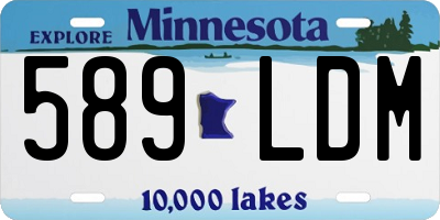 MN license plate 589LDM