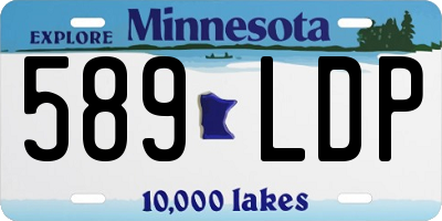 MN license plate 589LDP