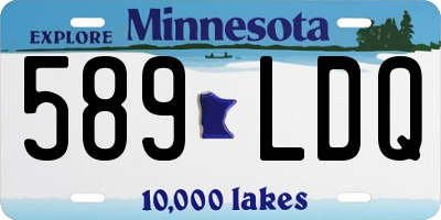 MN license plate 589LDQ