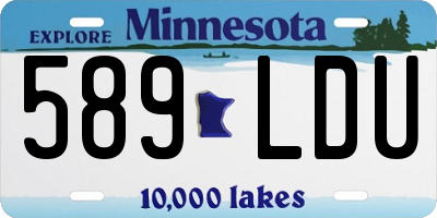 MN license plate 589LDU