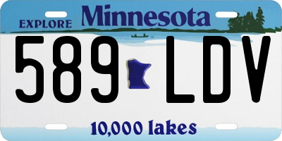 MN license plate 589LDV