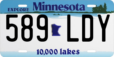 MN license plate 589LDY