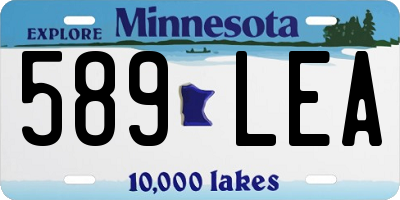MN license plate 589LEA