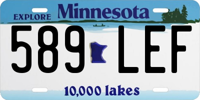 MN license plate 589LEF