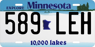 MN license plate 589LEH