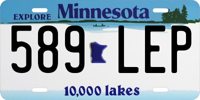 MN license plate 589LEP